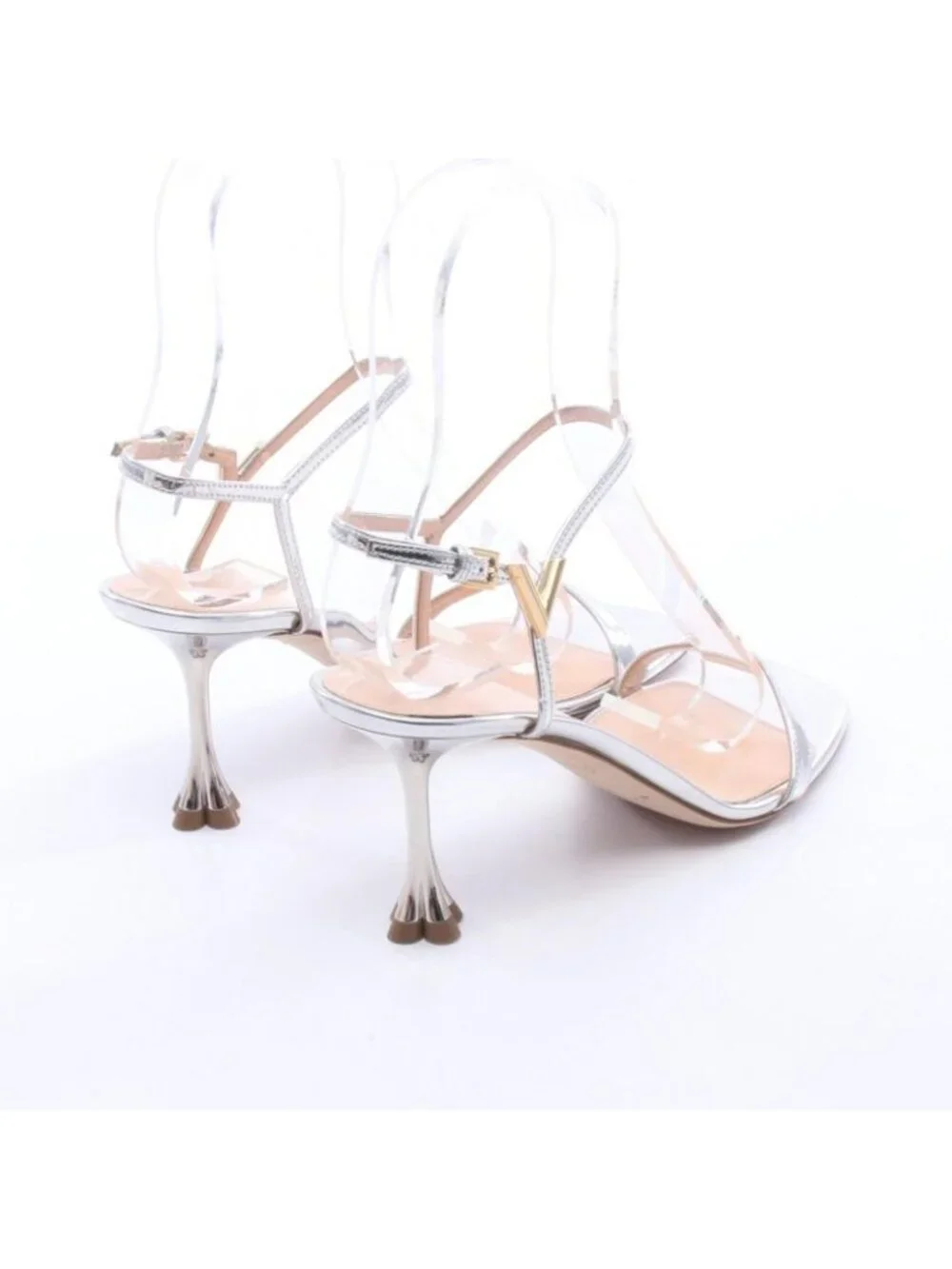 Louis Vuitton Sandals LV Vault Blossom Silver Leather - Picture 2 of 8